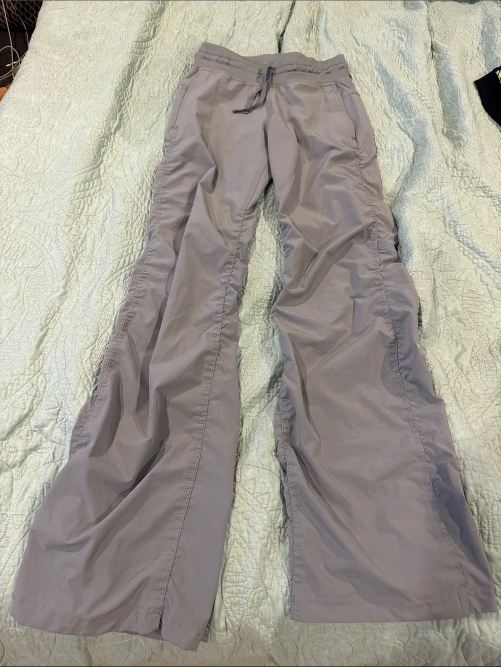 Under Armour Women's Light Gray Flared Drawstring Trousers
